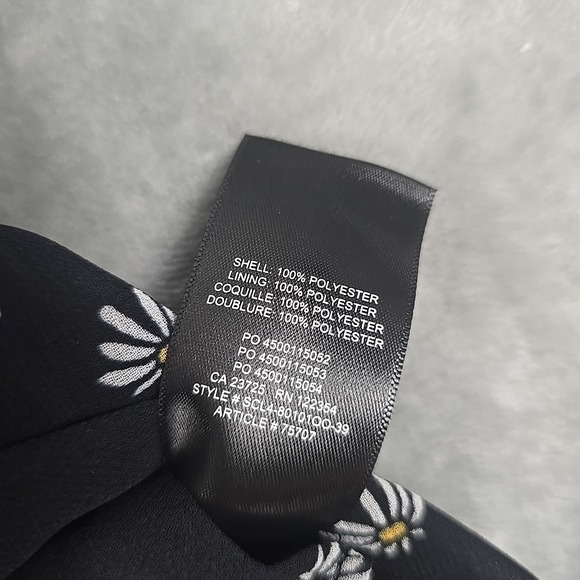 Aritzia Wilfred Daisy Floral Mini Dress 2 Black Grunge Full Button-Front Sheer - Picture 11 of 11